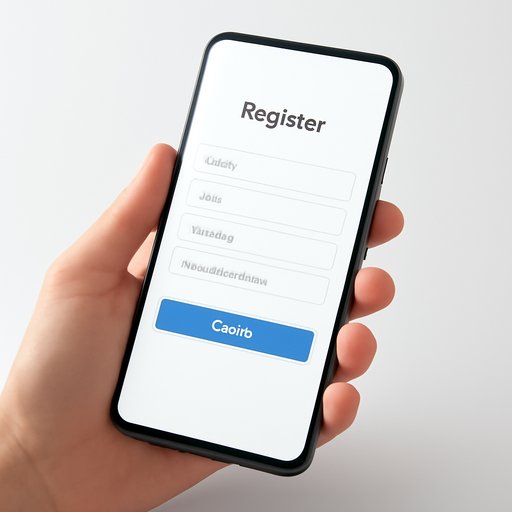 kg999 apk user entering registration details on Android device